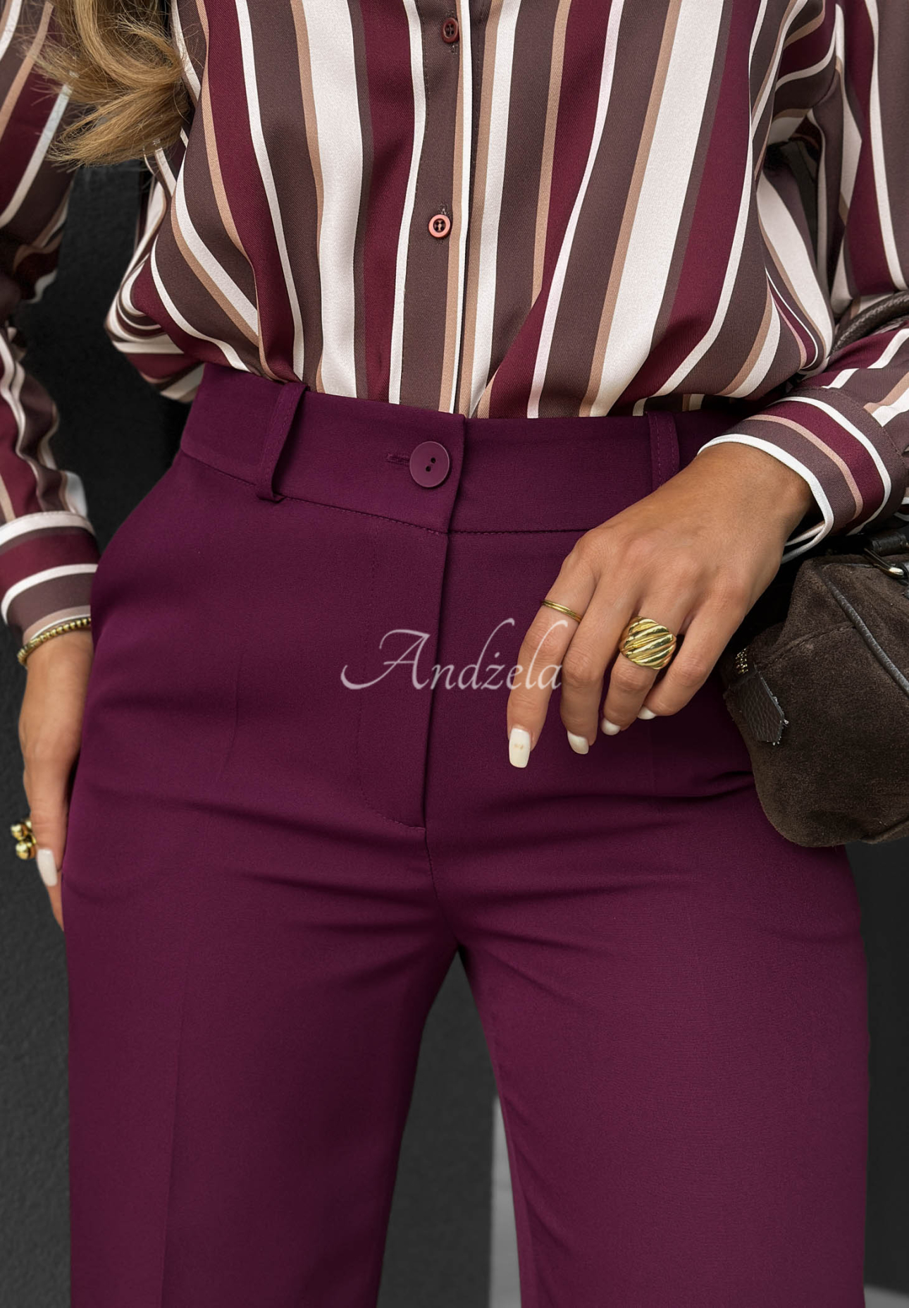 Pantaloni eleganți wide leg din viscoză Perfect Timing