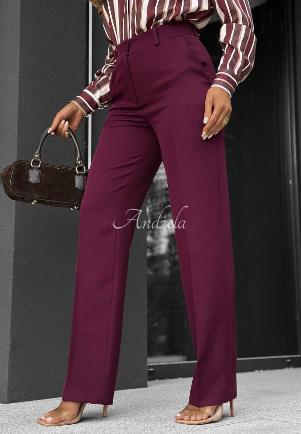 Pantaloni eleganți wide leg din viscoză Perfect Timing