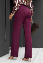 Eleganckie spodnie Pantaloni de tip țigaretă Perfect Timing roz pudră