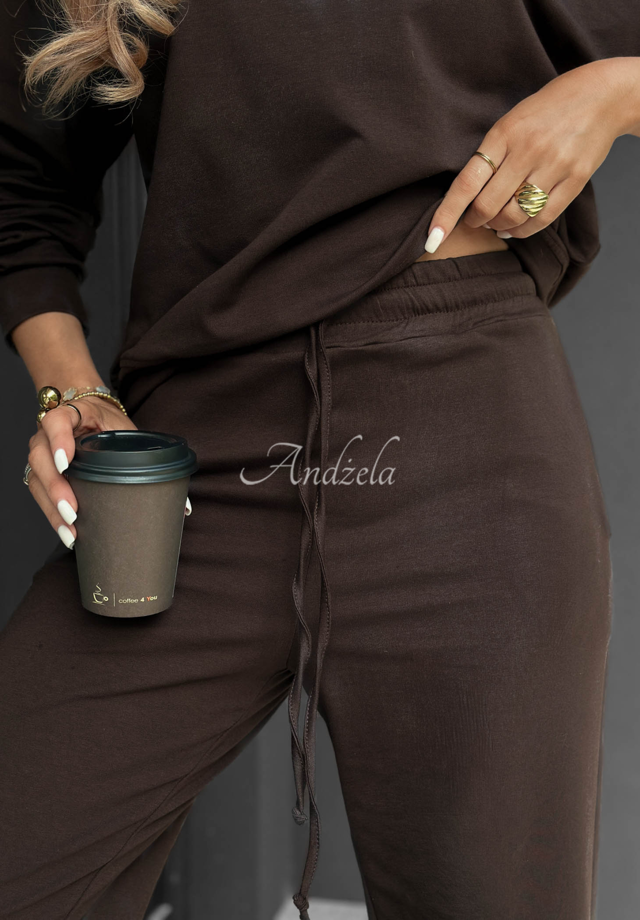 Pantaloni de trening din bumbac wide leg Never Late