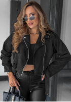 Scurtă zamszowa kurtka Geacă biker Daily Flow ciocolatie