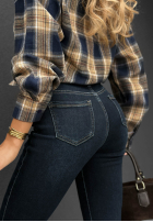 Pantaloni din denim skinny z paskiem Feel Better bluemarin