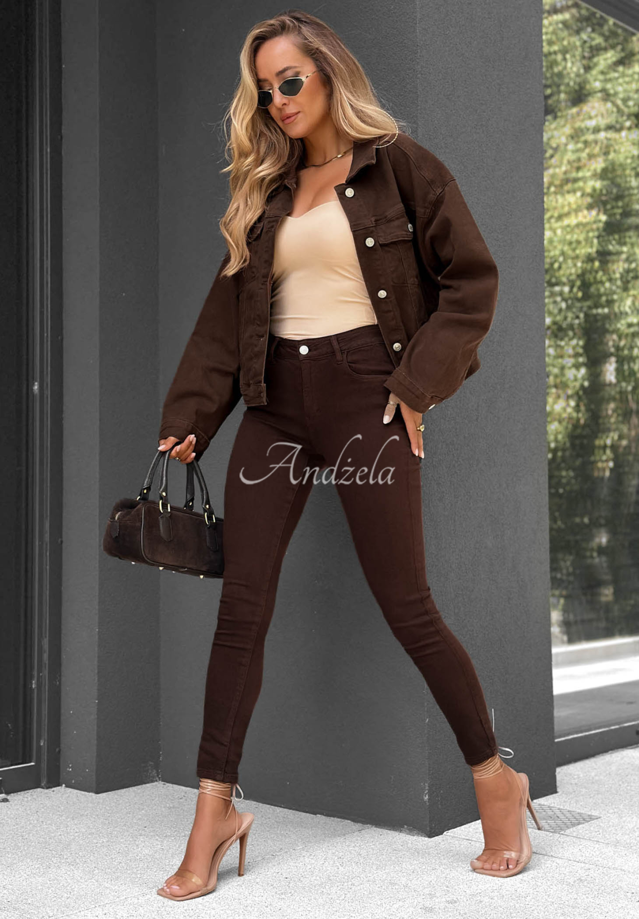 Blugi skinny cu curea Meet Again