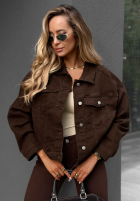 Geacă din denim Follow Dreams ciocolatie