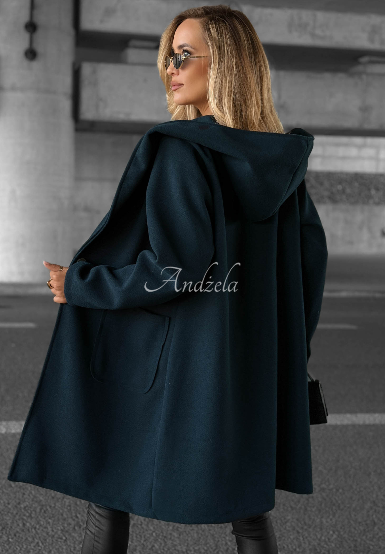 Pardesiu lung oversize cu glugă Autumn Coat