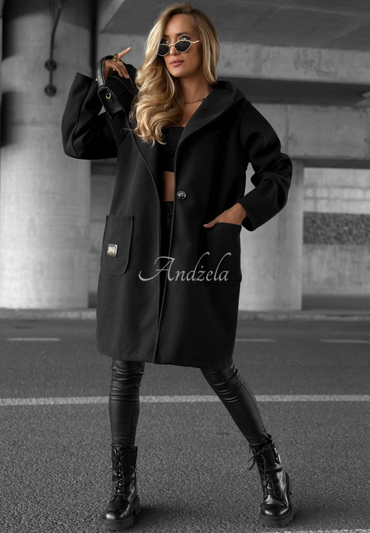 Pardesiu lung oversize cu glugă Autumn Coat