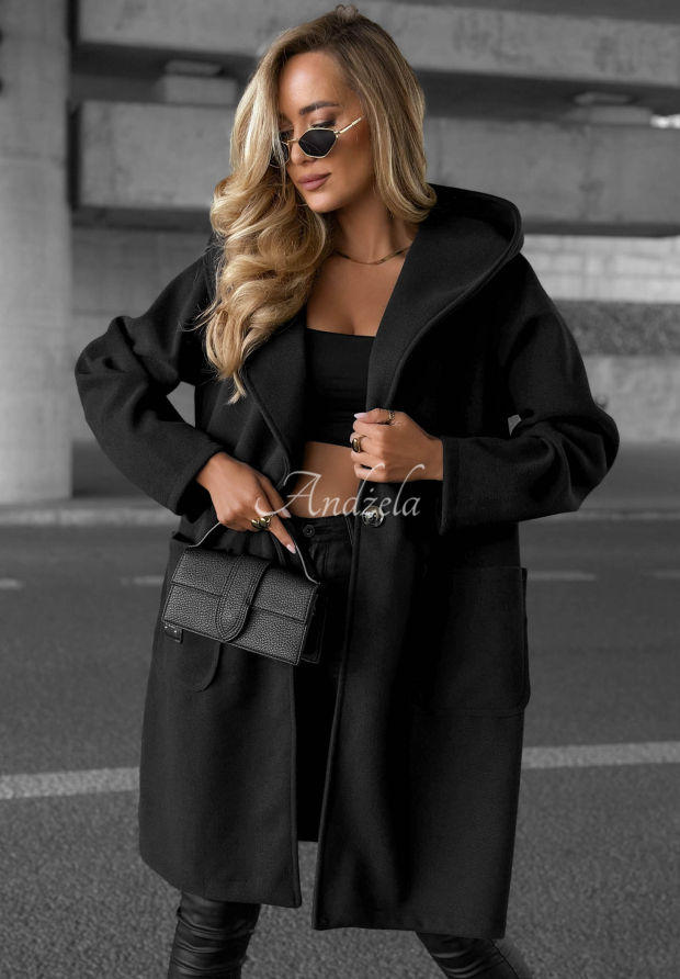 Pardesiu lung oversize cu glugă Autumn Coat
