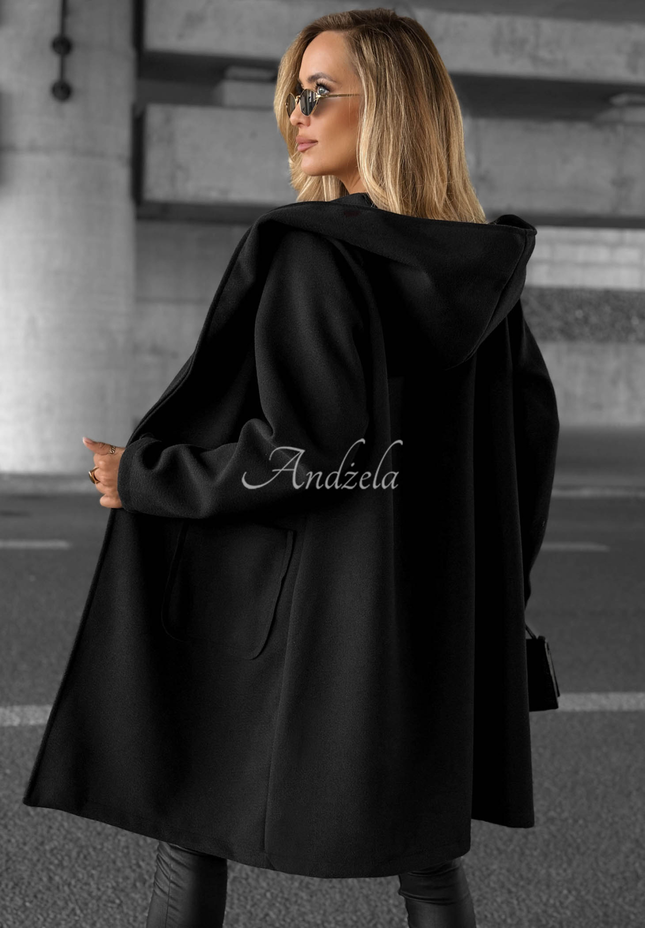 Pardesiu lung oversize cu glugă Autumn Coat