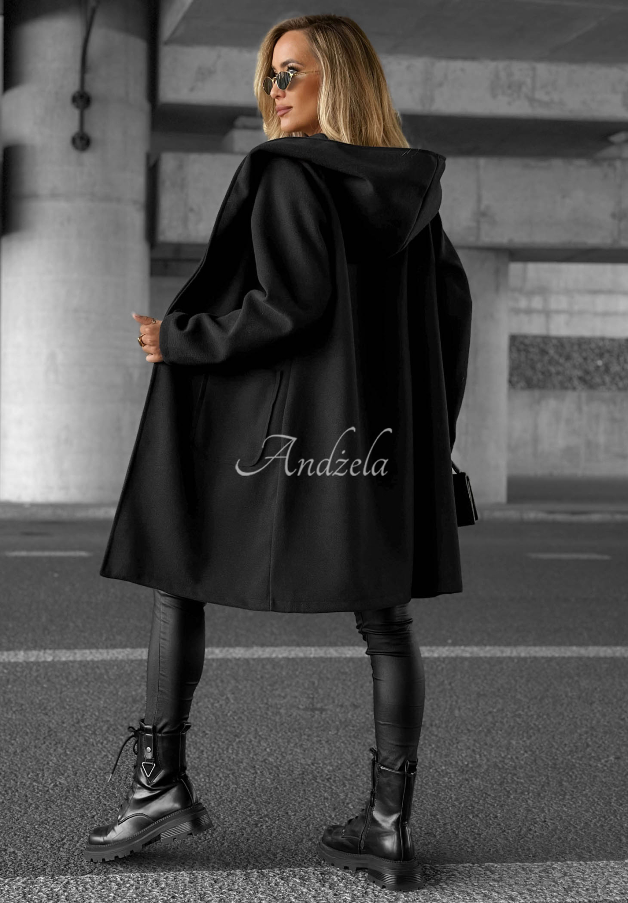 Pardesiu lung oversize cu glugă Autumn Coat