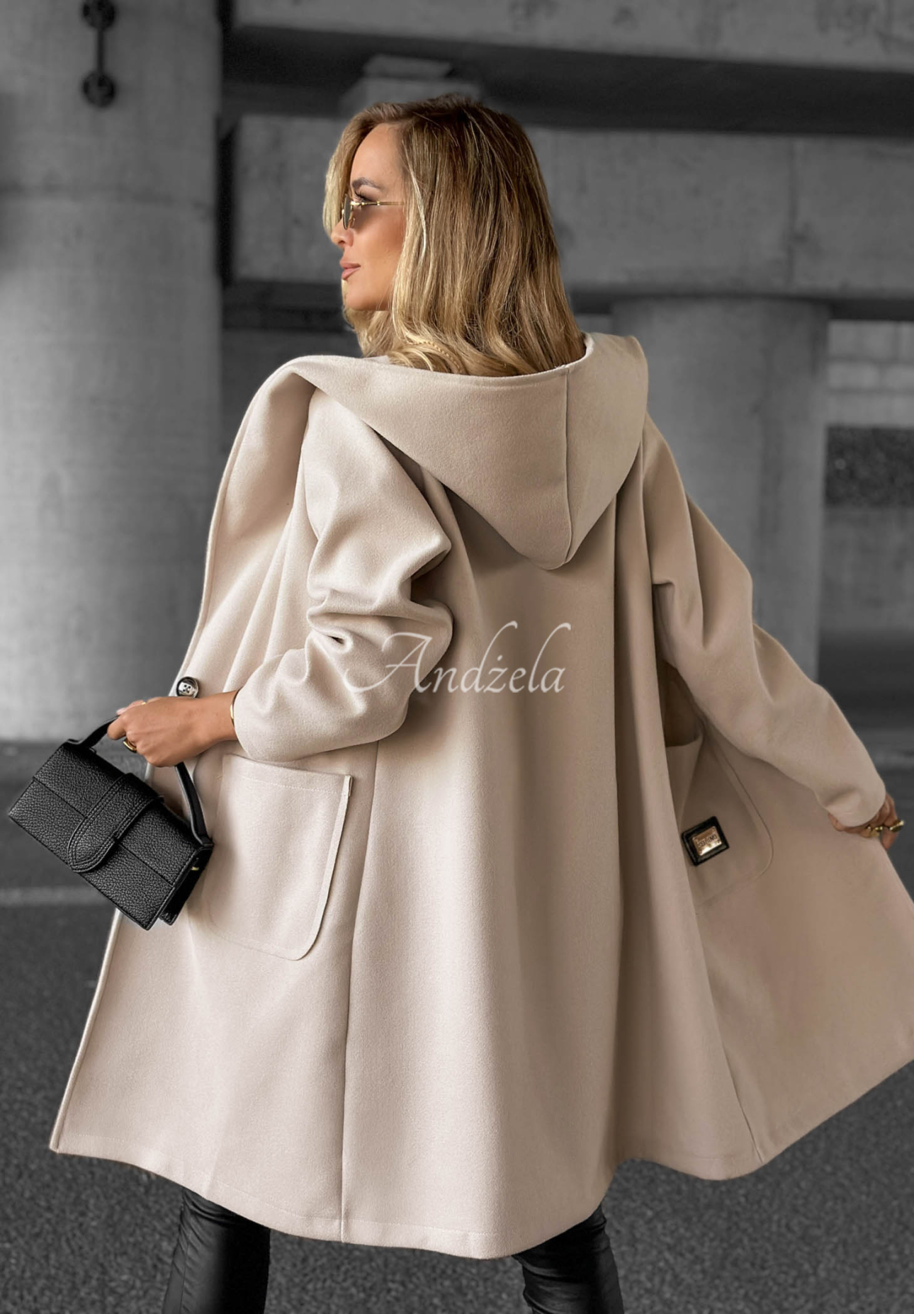 Pardesiu lung oversize cu glugă Autumn Coat