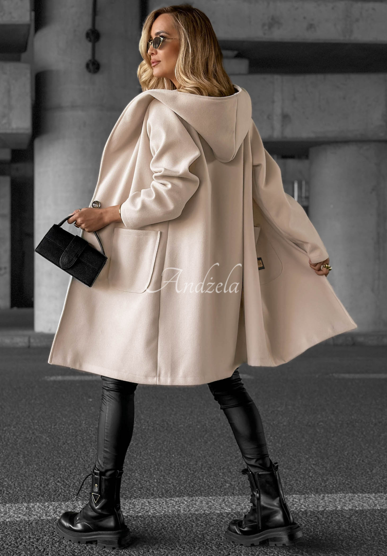 Pardesiu lung oversize cu glugă Autumn Coat
