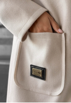 Długi Palton  oversize z kapturem Autumn Coat ciocolatiu