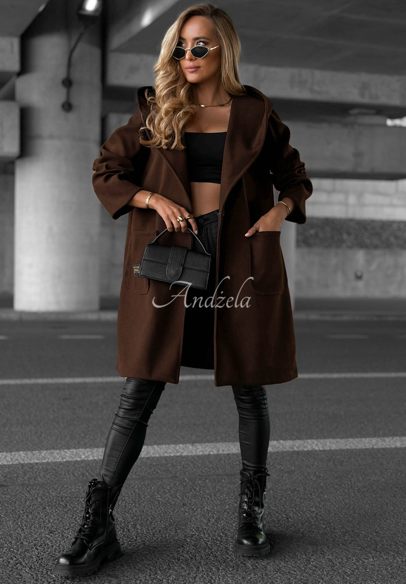 Pardesiu lung oversize cu glugă Autumn Coat