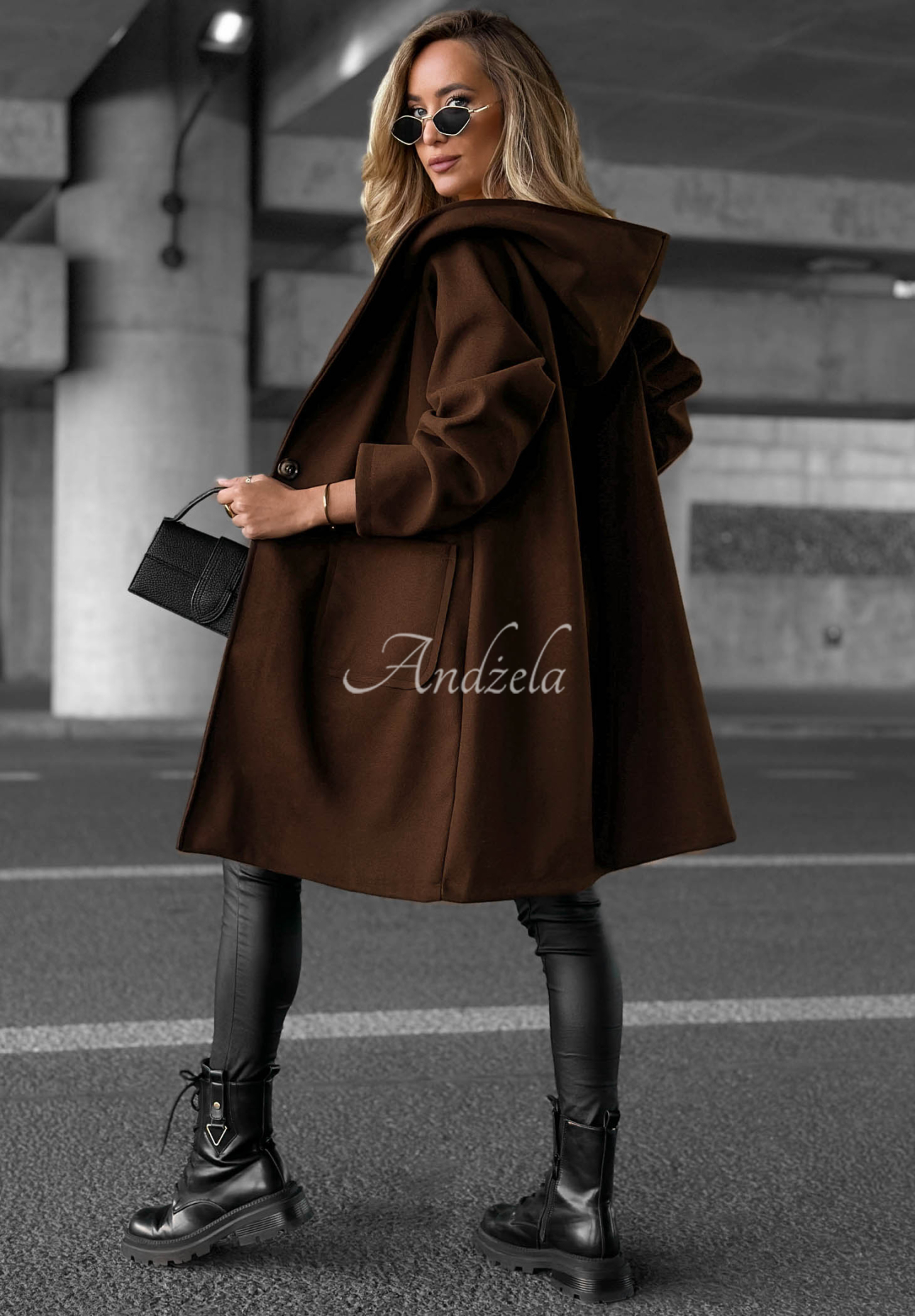 Pardesiu lung oversize cu glugă Autumn Coat