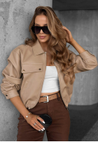 Skórzana Geacă bomberka Less Is More mokka