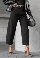 Pantaloni din denim mom fit z paskiem Say Something negre