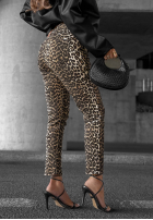 Pantaloni din denim a panterkę Wild Dream bej