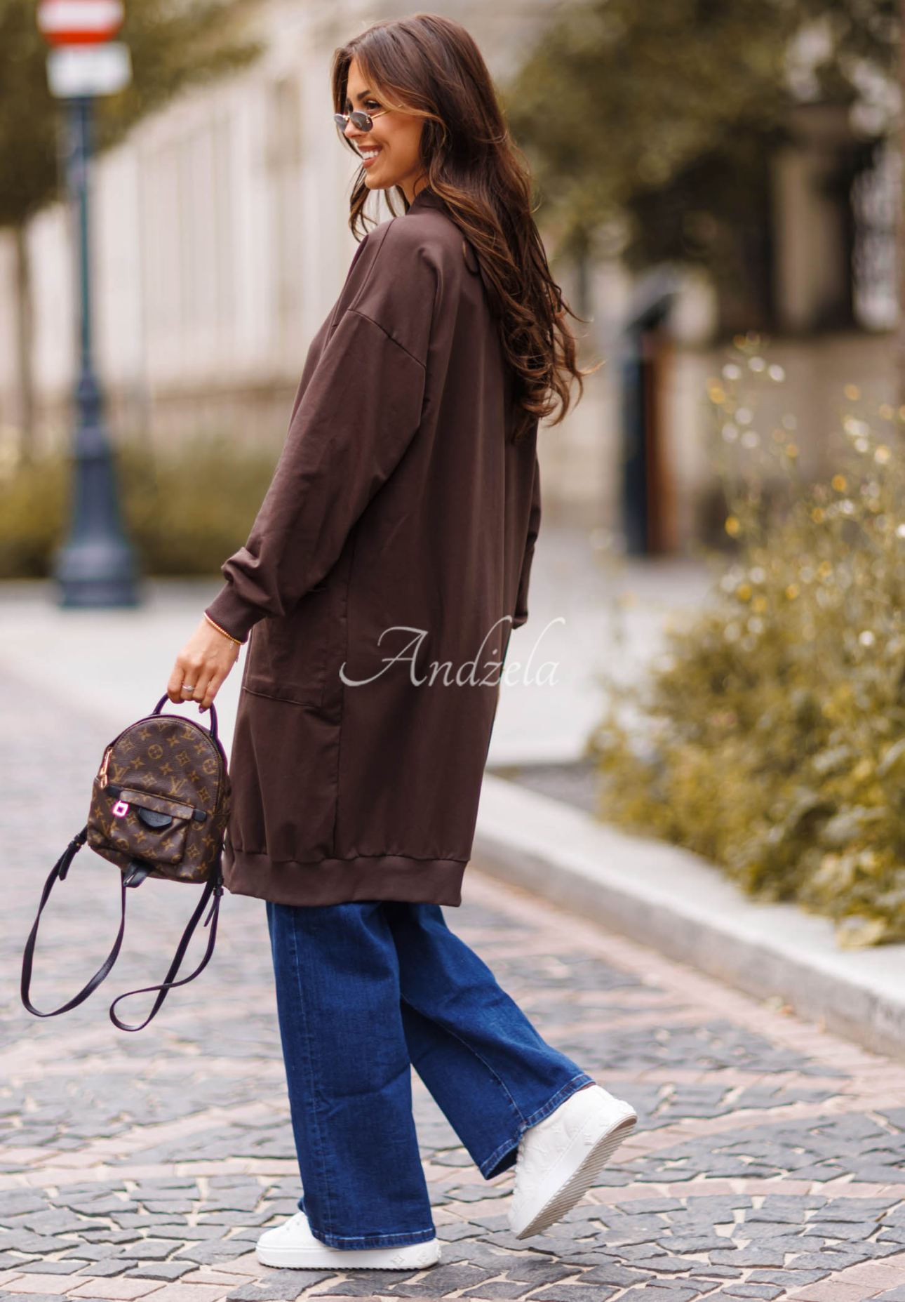 Cardigan lung din bumbac cu buzunare Calm Comfort