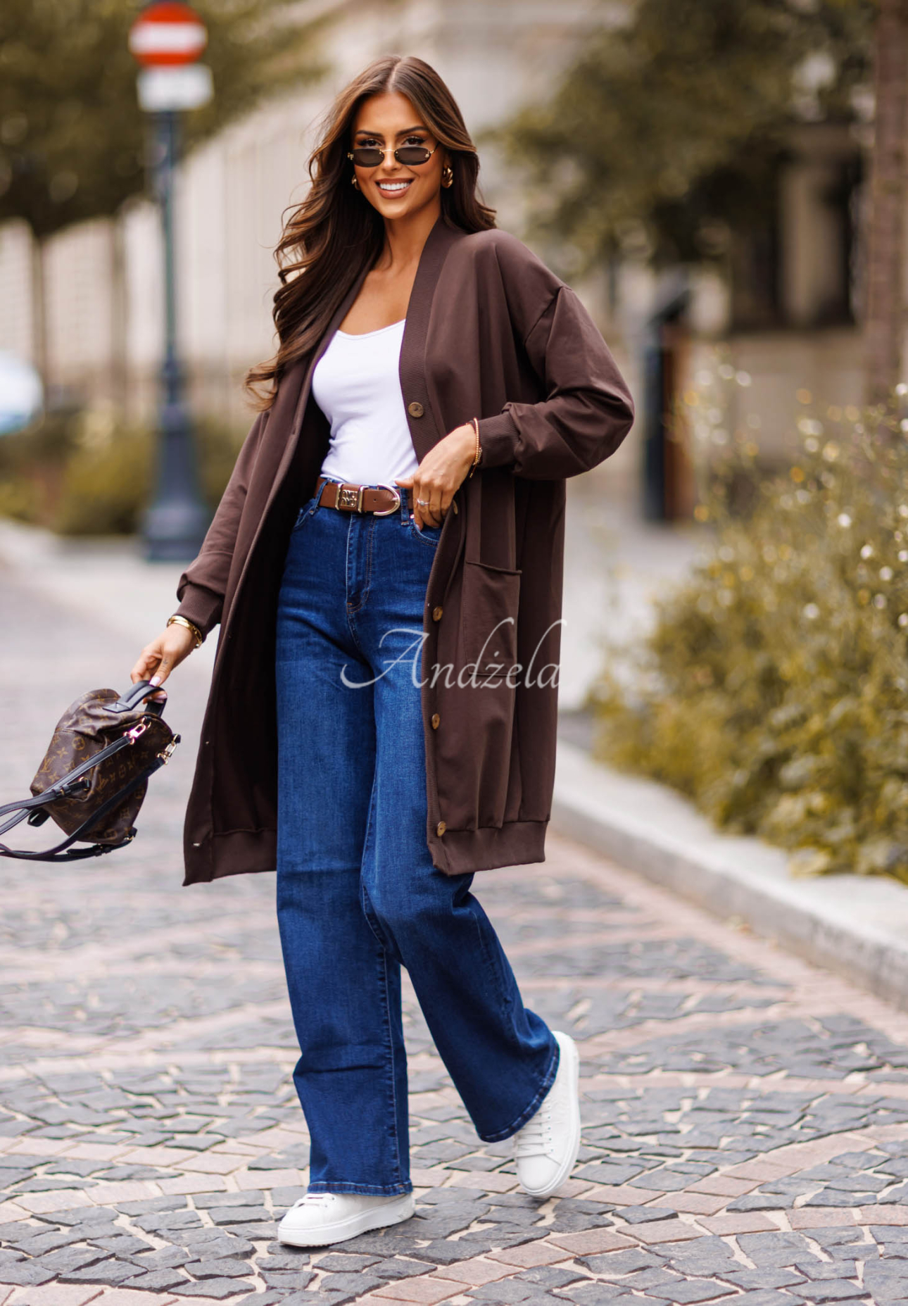 Cardigan lung din bumbac cu buzunare Calm Comfort
