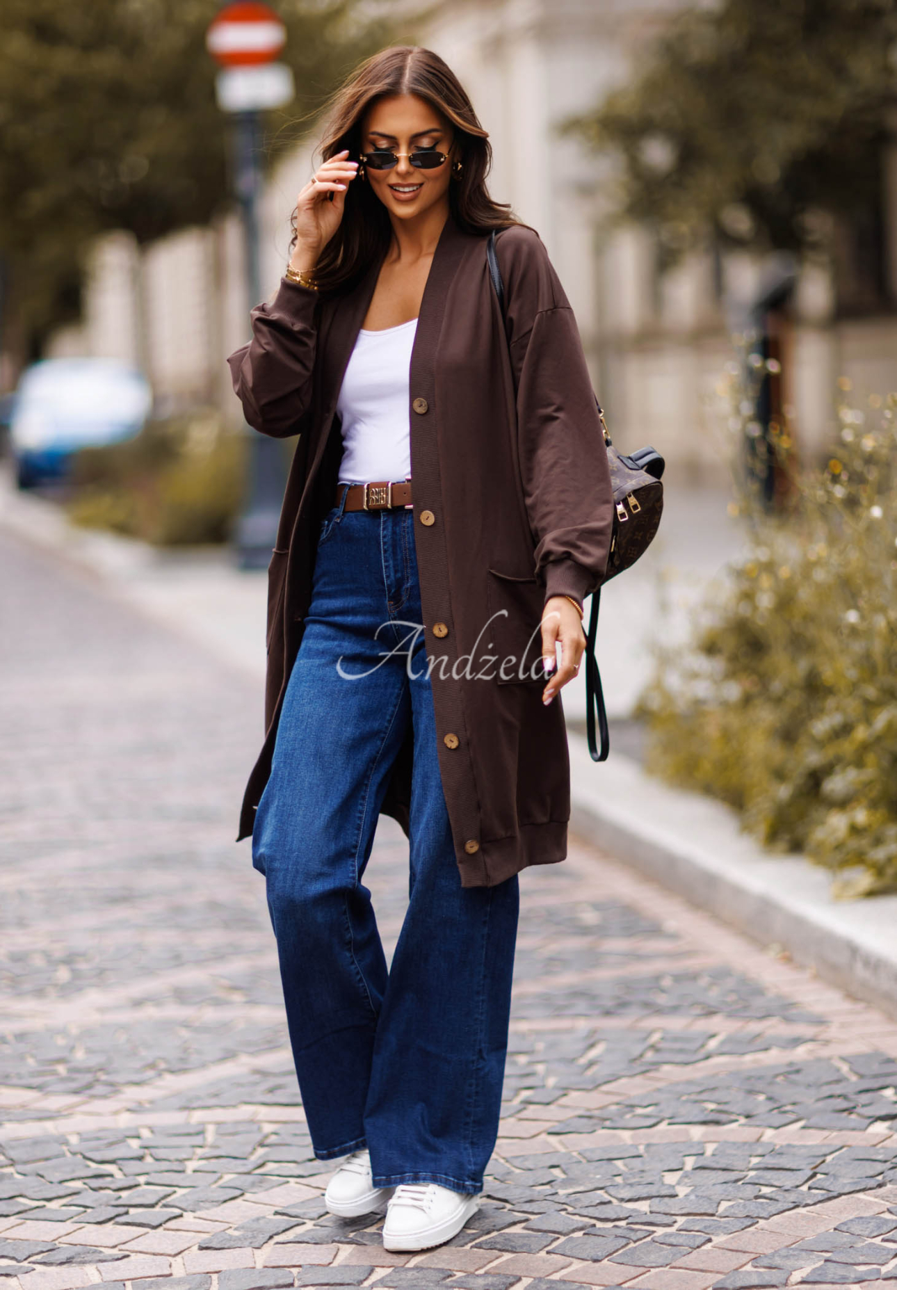 Cardigan lung din bumbac cu buzunare Calm Comfort
