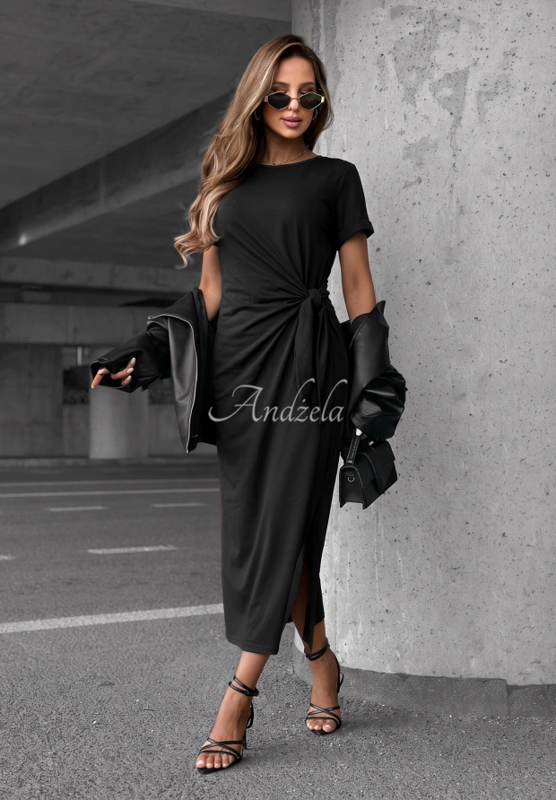 Rochie midi din bumbac cu legare Lady Perfection
