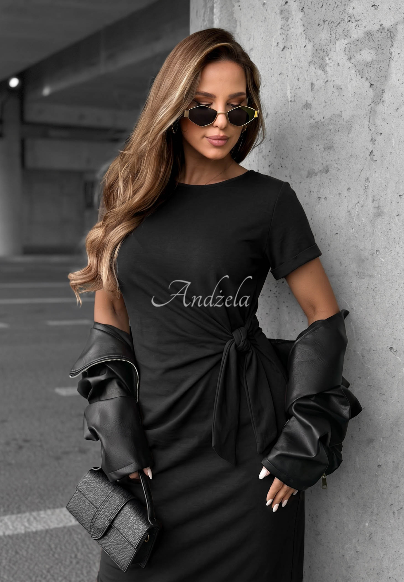 Rochie midi din bumbac cu legare Lady Perfection