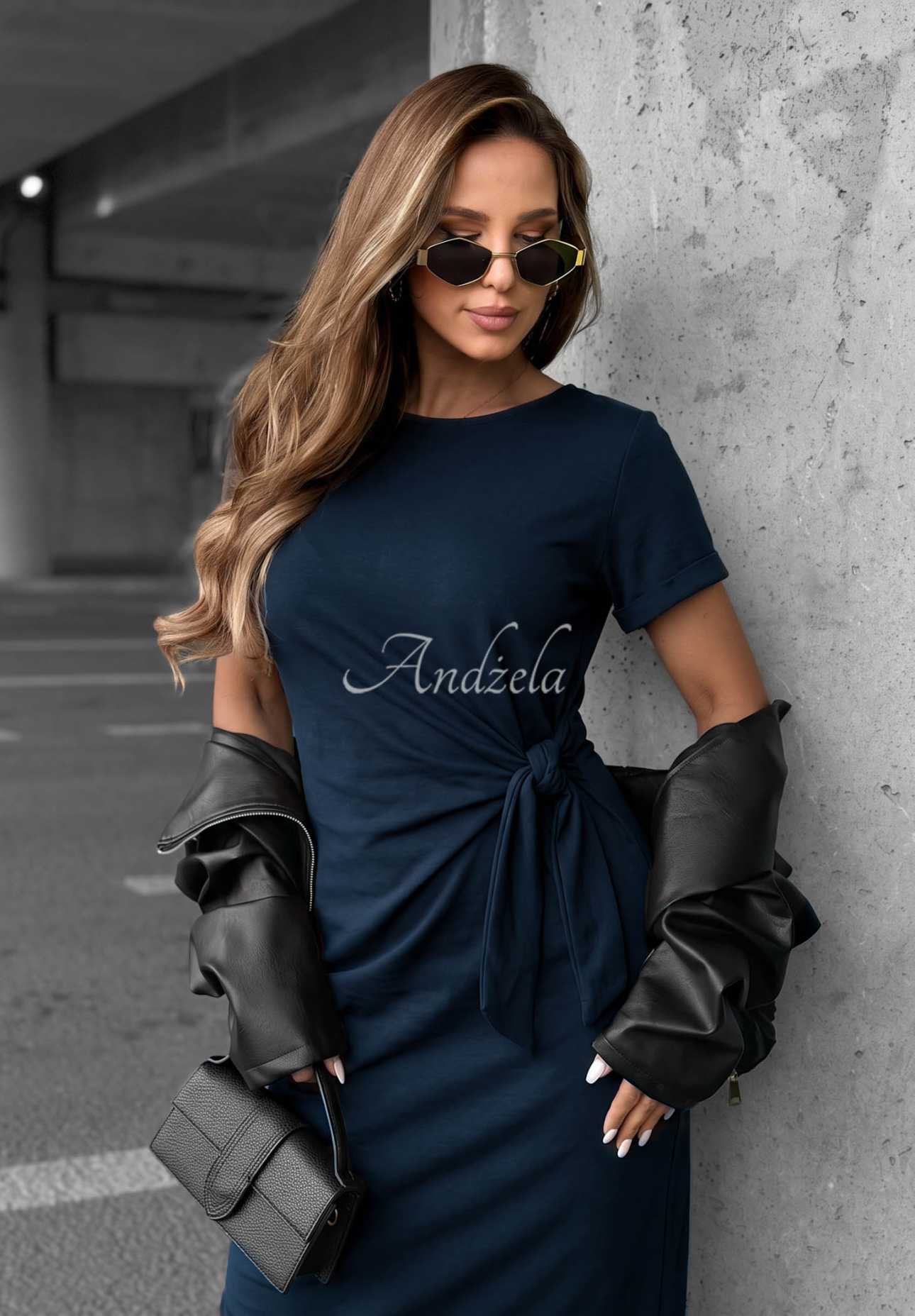 Rochie midi din bumbac cu legare Lady Perfection