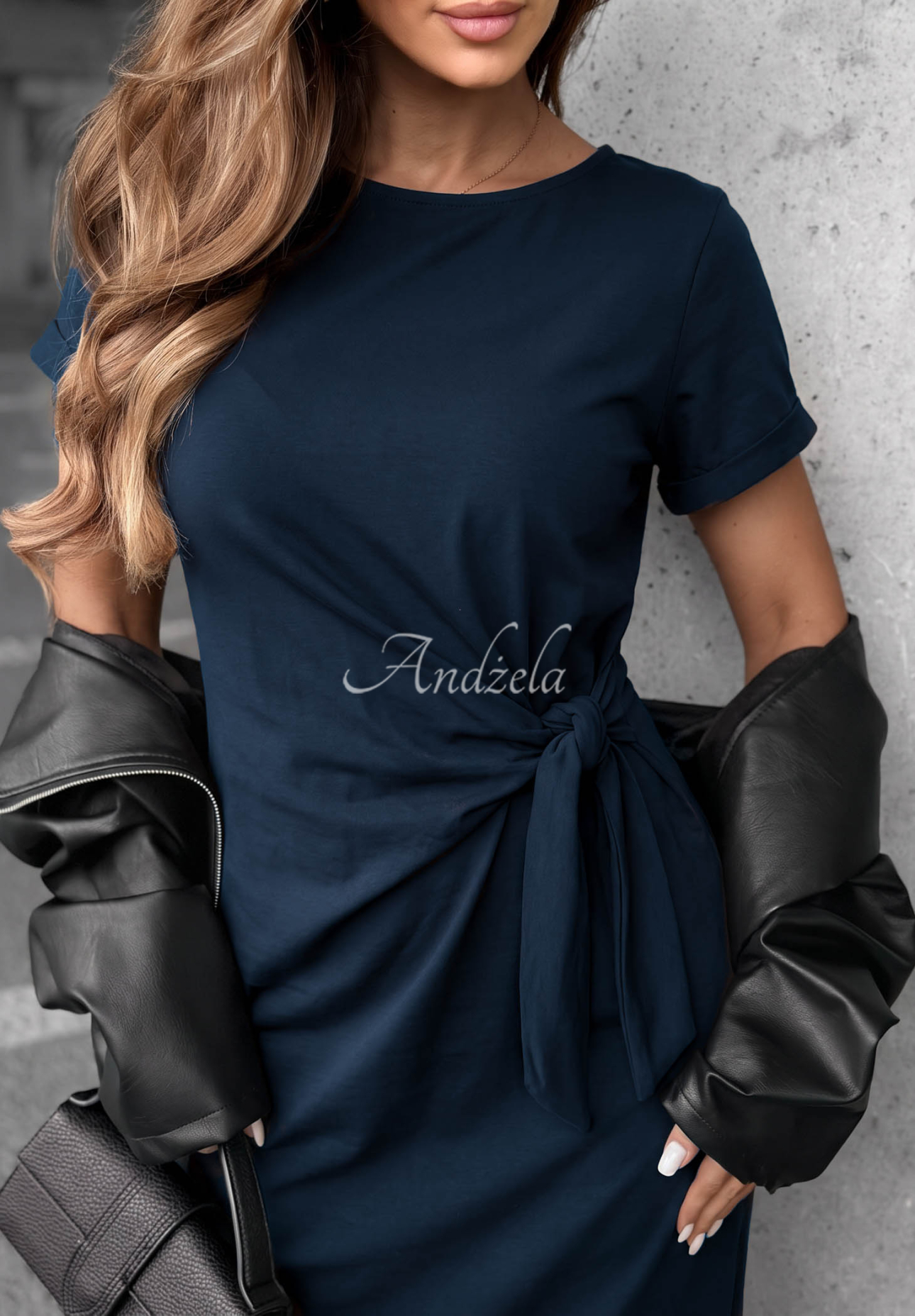 Rochie midi din bumbac cu legare Lady Perfection