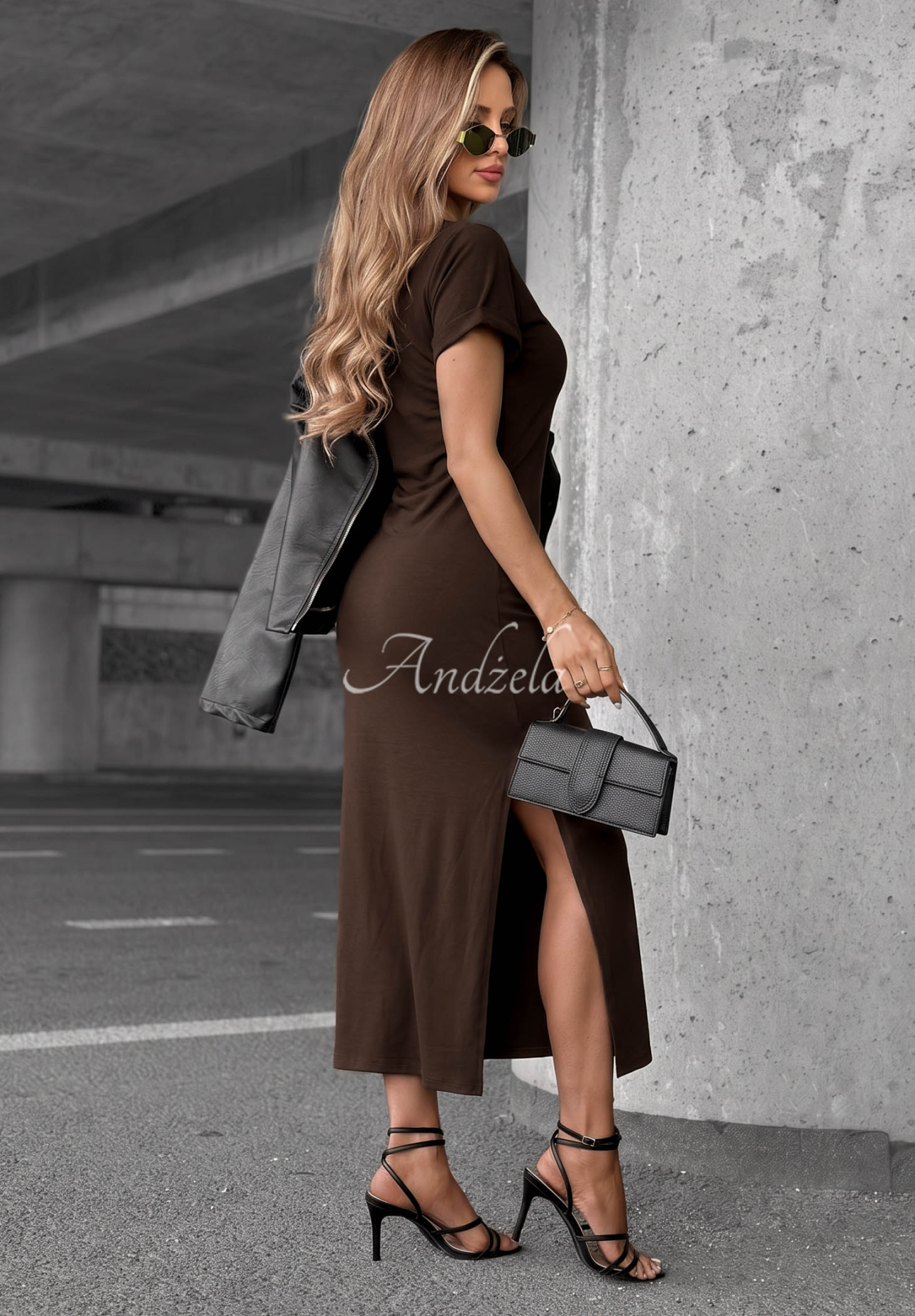 Rochie midi din bumbac cu legare Lady Perfection