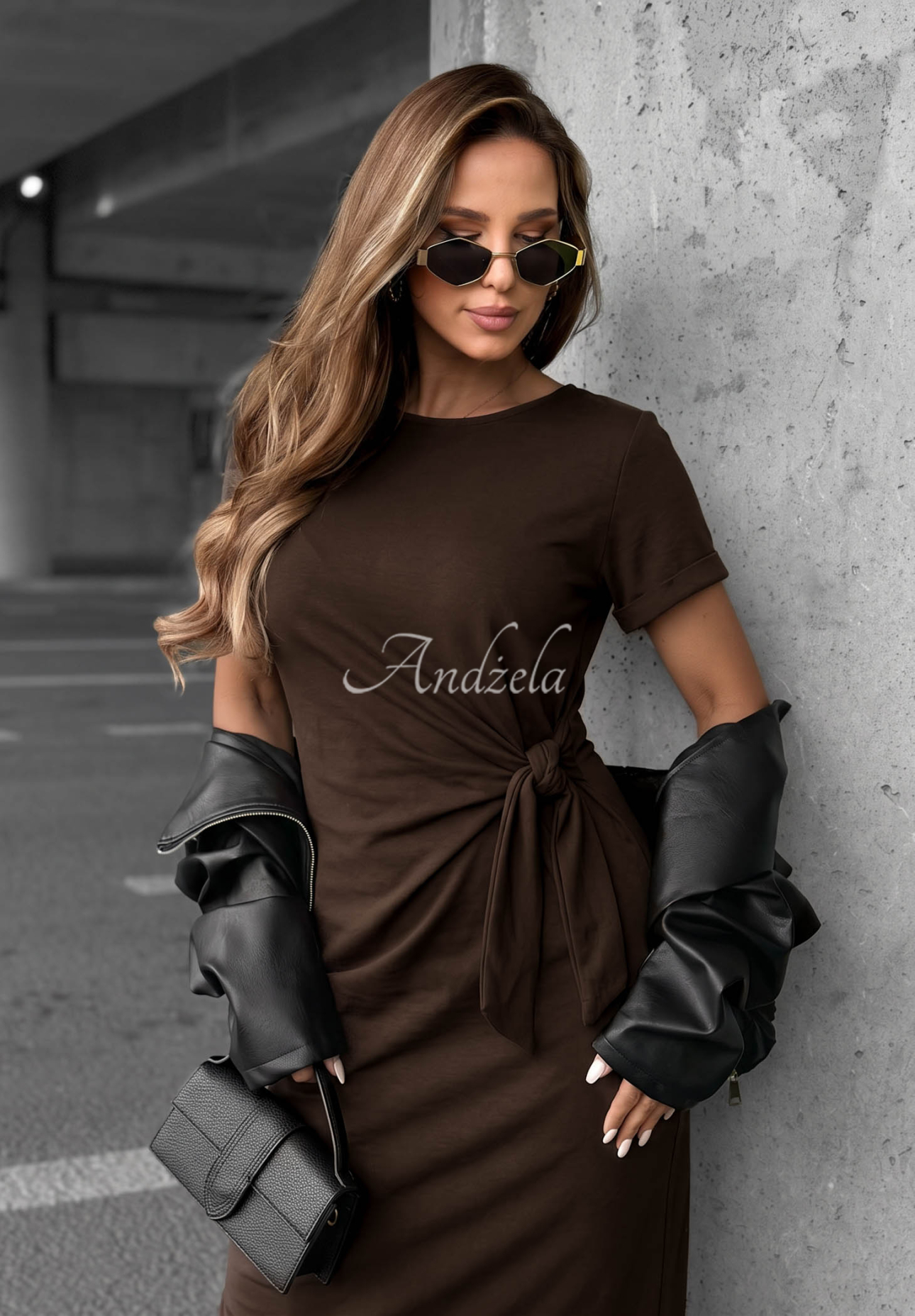 Rochie midi din bumbac cu legare Lady Perfection