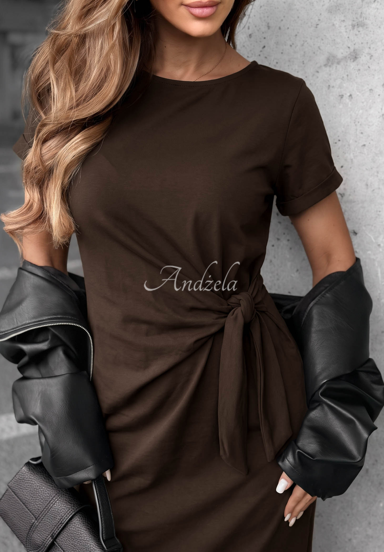 Rochie midi din bumbac cu legare Lady Perfection