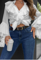 Pantaloni din denim skinny z paskiem Lost Again ciemnoniebieskie