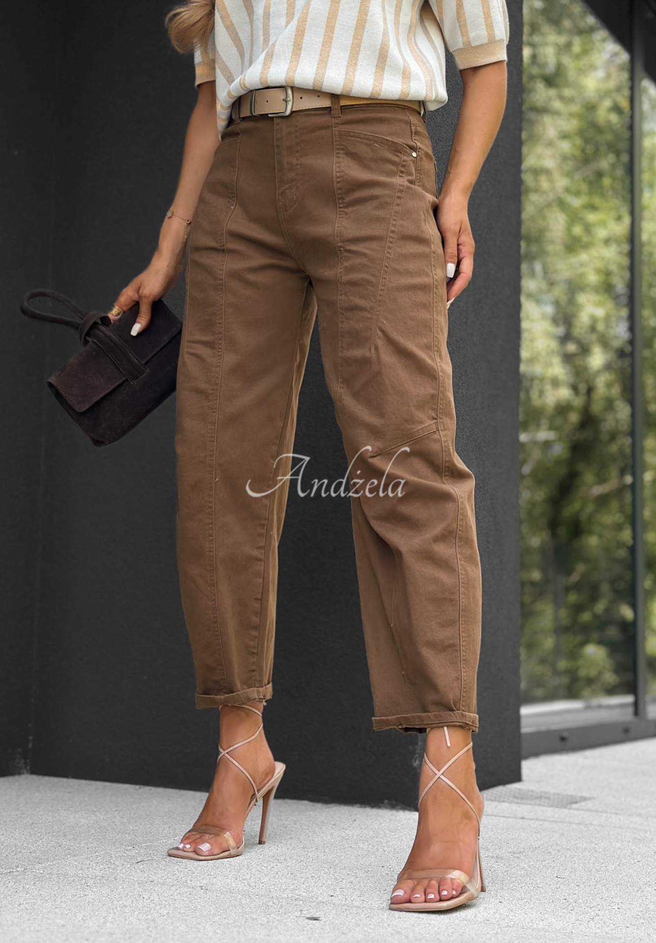 Blugi balloon cu curea Autumn Darling