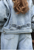 Geacă din denim For A While albastră