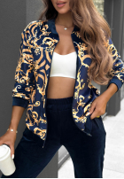 Wzorzysty Compleu bomberka i Pantaloni Think Positive negru