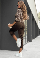 Wzorzysty Compleu bomberka i Pantaloni Think Positive negru