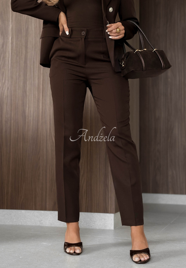 Pantaloni eleganți tip țigaretă din v&acirc;scoză Endless Class