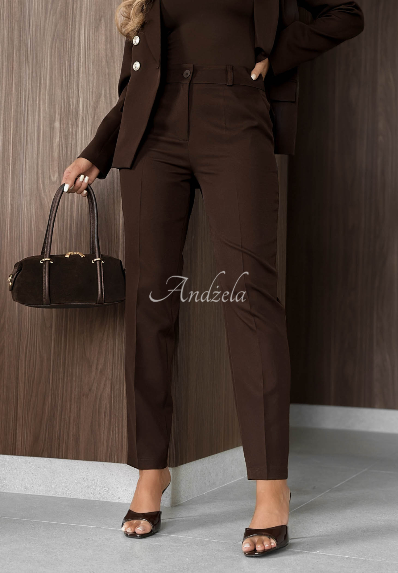 Pantaloni eleganți tip țigaretă din vâscoză Endless Class