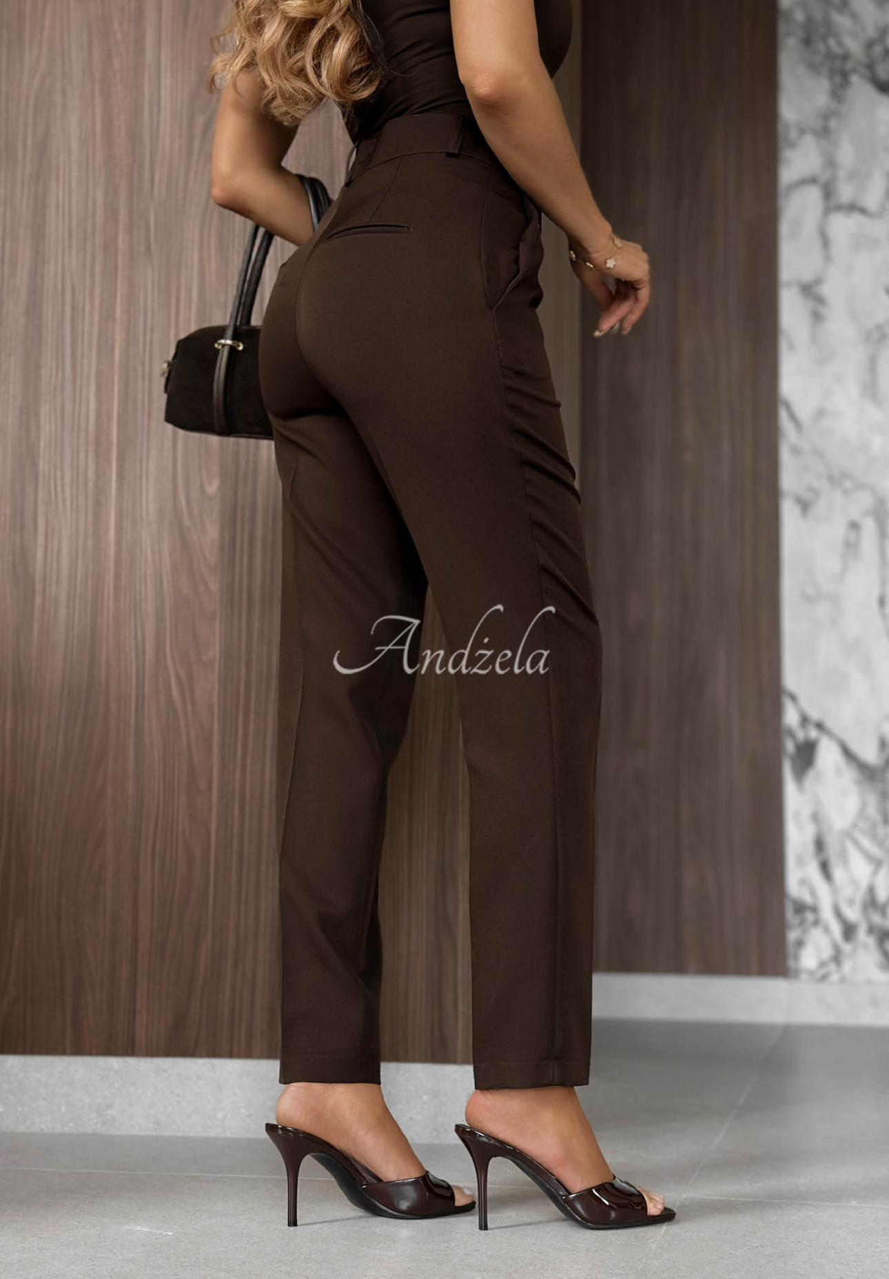 Pantaloni eleganți tip țigaretă din vâscoză Endless Class