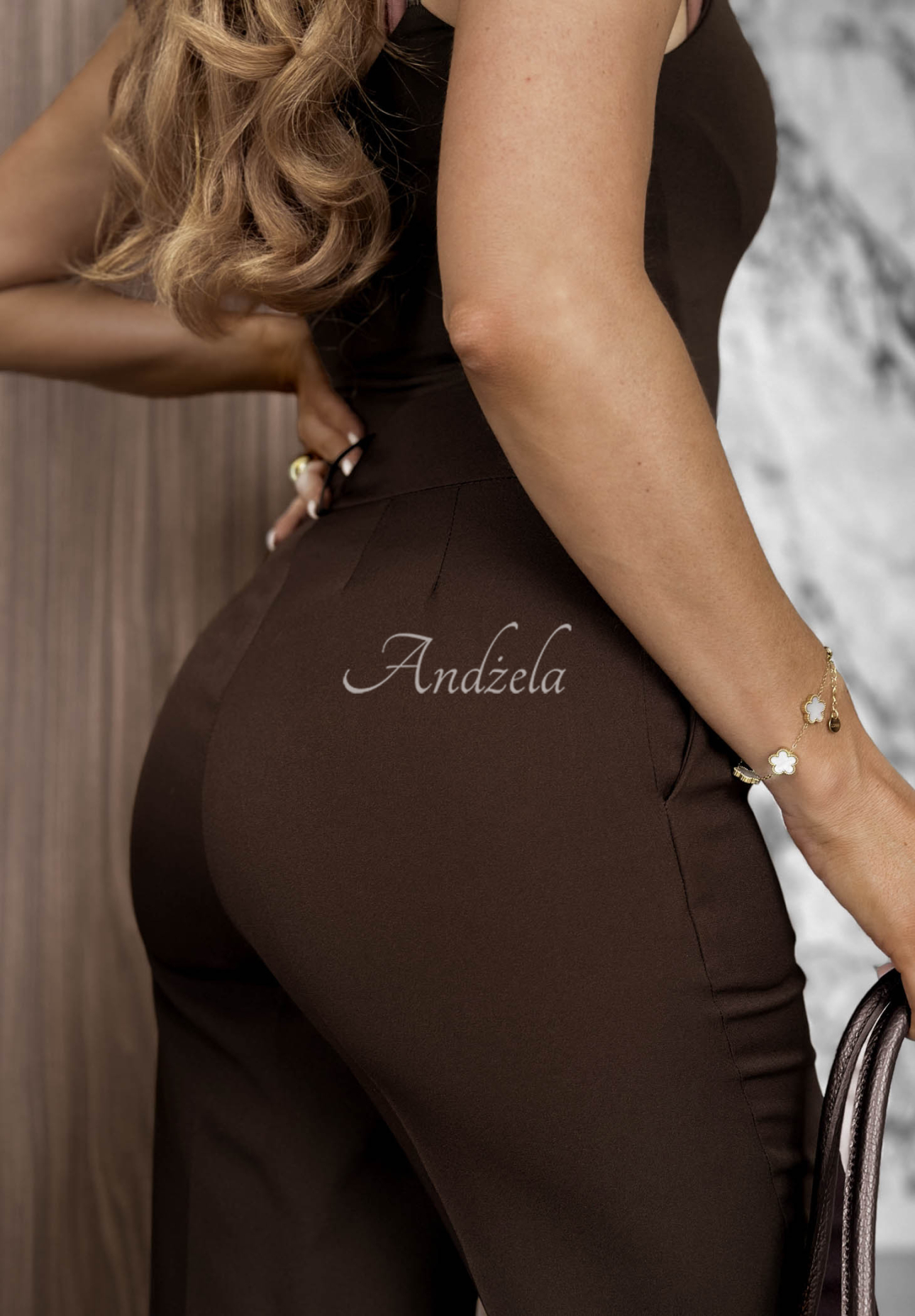 Pantaloni eleganți wide leg din viscoză Perfect Timing