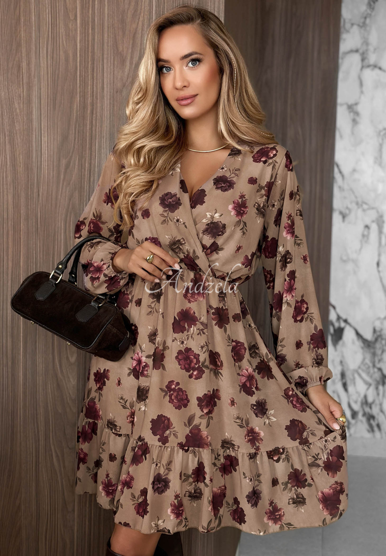 Rochie mini cu imprimeu floral Classic Muse