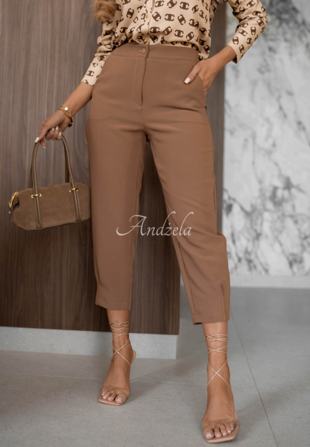 Pantaloni eleganți tip țigaretă din viscoză Laura