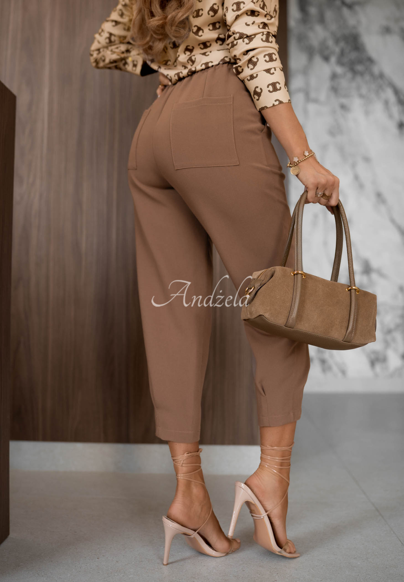 Pantaloni eleganți tip țigaretă din viscoză Laura