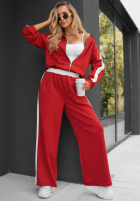 Compleu de trening Hanorac i Pantaloni z lampasem Lazy Sunday roșu