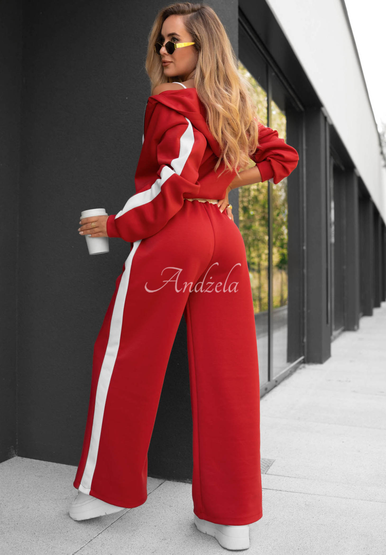 Set de trening cu hanorac și pantaloni cu lampasuri Lazy Sunday