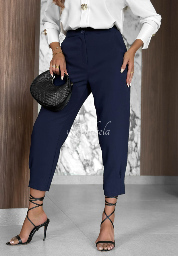 Pantaloni eleganți tip țigaretă din viscoză Laura