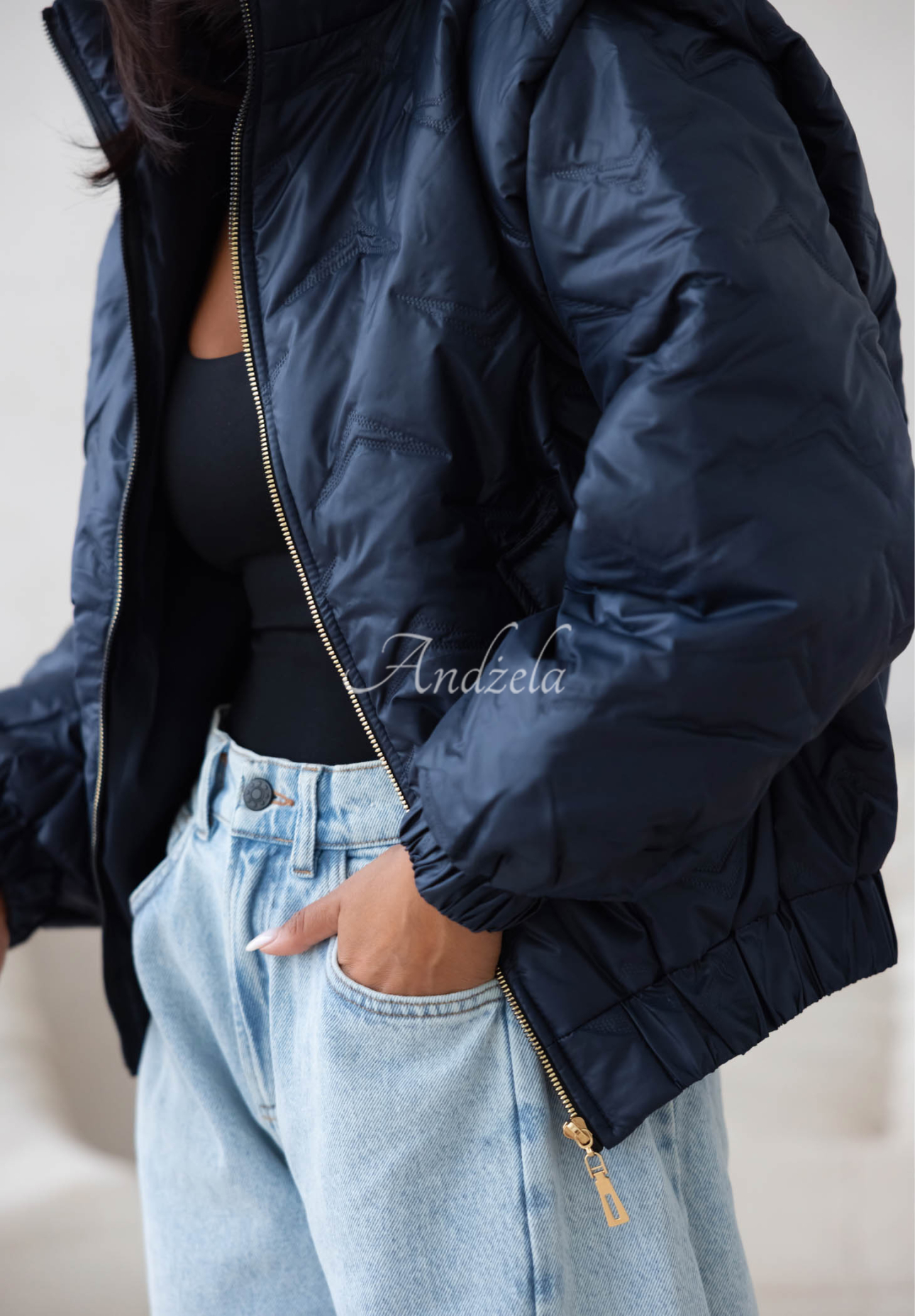 Geacă bomber scurtă matlasată Drizzle Days