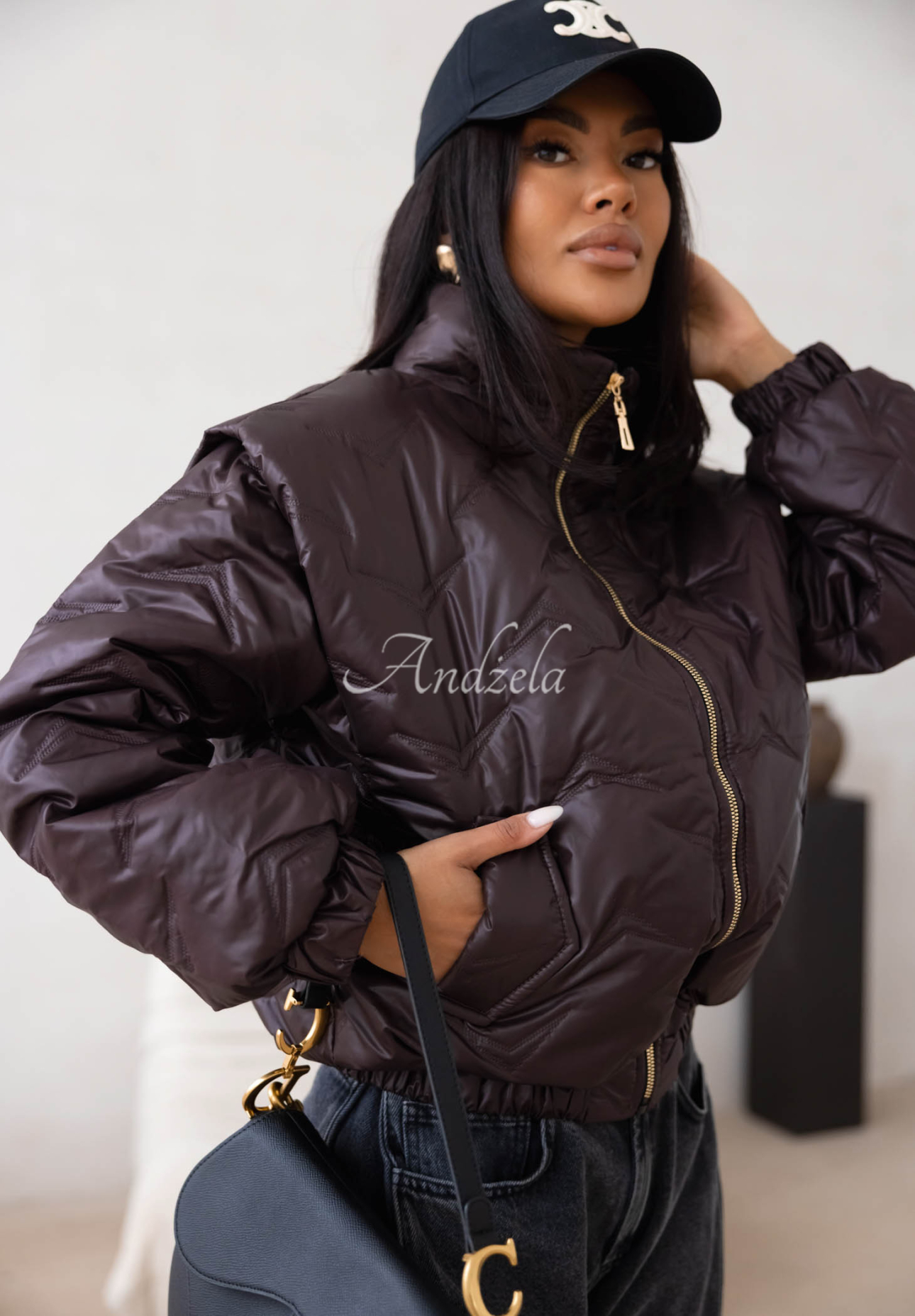 Geacă bomber scurtă matlasată Drizzle Days