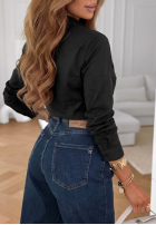 clasic elegancka Cămașă z bawełny Pearl Cove negru