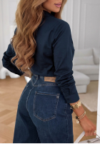clasic elegancka Cămașă z bawełny Pearl Cove bluemarin